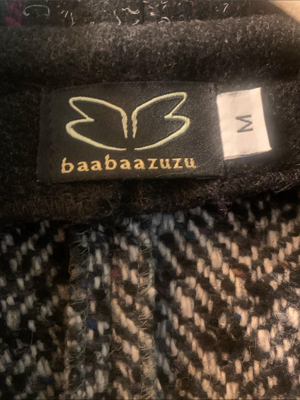 Baabaazuzu Wool Fuzzy Patchwork Jacket Size Medium - Picture 2 of 12